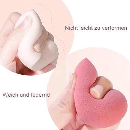 EUDUQ 8 pieces of cosmetic sponge, beauty mixer, decontamination sponge, latex free washable cosmetic sponge, suitable for liquid alkali, sunscreen and face cream